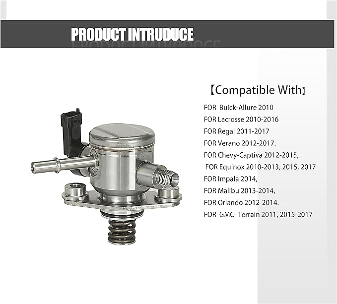 F&S Always High Pressure Fuel Pump Mechanical Fuel Pump Fits for Buick Lacrosse, Regal, Varano, Chevy Captiva, Equinox, Impala, Malibu, Orlando, GMC Terrain,Replace 12639694, HM10008,EP1028 (EP1028)
